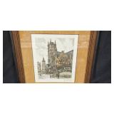 Pair of Y. Hubbelinck Framed Signed Limited Edition Etchings