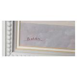 Pair of Framed Floral Prints - Balaz Signed and Vintage Botanical