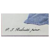 Pair of Framed Floral Prints - Balaz Signed and Vintage Botanical