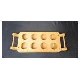 Anchor Hocking Essex Glasses and Wooden Serving Tray Set