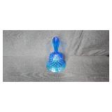 Mixed Decor Lot with Glass Bowl, Blue Glass Bell, Candles, Faux Fruit, and Slim Taper Candle Holder Set