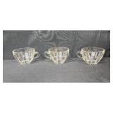 Anchor Hocking Candle Holders & Elegant Vintage Clear Depression Glassware Set - Plates, Bowls, Cups