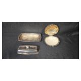 Collection of Vintage Silver Plate Tableware and Decorative Pennsylvania Plaque