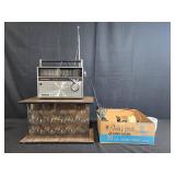 Realistic Patrolman-6 Radio with Antenna, Assorted Cables, and Ham Radio Manuals