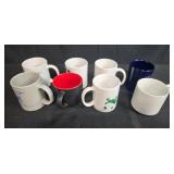 Set of Assorted Ceramic Coffee Mugs with Various Designs