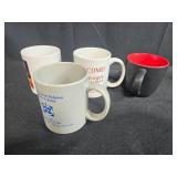 Set of Assorted Ceramic Coffee Mugs with Various Designs