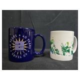 Set of Assorted Ceramic Coffee Mugs with Various Designs
