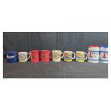 Collection of Souvenir Mugs and Steins Featuring US Landmarks