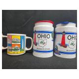 Collection of Souvenir Mugs and Steins Featuring US Landmarks