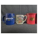 Collection of Souvenir Mugs and Steins Featuring US Landmarks