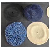 Collection of Assorted Berets and Knit Winter Hats