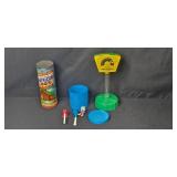 Mixed Lot of Vintage Toys, Games, Magic Rings, and Collectibles