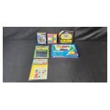 Vintage Games and Puzzle Collection Including Mini Train Set and Handhelds