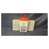 Set of Vintage Cape Canaveral Tin Building, Revell SNARK Model, School Tools Blocks, and Pyramid Puzzle