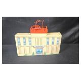 Set of Vintage Cape Canaveral Tin Building, Revell SNARK Model, School Tools Blocks, and Pyramid Puzzle