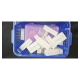 Assorted Science Lab Glassware, Test Tube Racks, and Stone Turtle Figurine