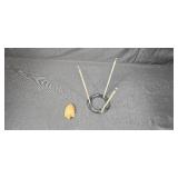 Assorted Science Lab Glassware, Test Tube Racks, and Stone Turtle Figurine