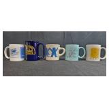 Set of 5 Promotional and Logo Coffee Mugs Assorted Designs Inc St Paul Police