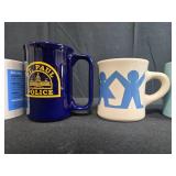 Set of 5 Promotional and Logo Coffee Mugs Assorted Designs Inc St Paul Police
