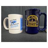 Set of 5 Promotional and Logo Coffee Mugs Assorted Designs Inc St Paul Police