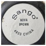 Set of 6 Stoneware Mugs Inc Sango Nova Brown and Roma Caramel Assortment