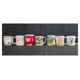 Collection of 7 Decorative Ceramic Mugs Mix of Themes and Brands Inc Royal Norfolk