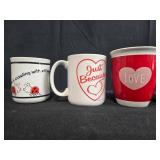 Collection of 7 Decorative Ceramic Mugs Mix of Themes and Brands Inc Royal Norfolk