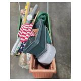 Green Keepers Garden Cart with Planters, Watering Can, Flags and Gardening Accessories