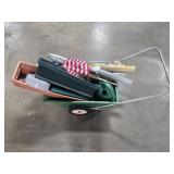Green Keepers Garden Cart with Planters, Watering Can, Flags and Gardening Accessories