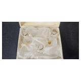 Vintage Holiday Decoration Collection with Porcelain Figurine and Angel Box