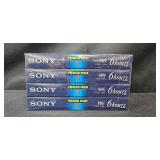 Lot of Vintage Office Supplies and Electronics Including Sony VHS Tapes, Memo Pads, Mouse, and More