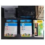 HP 02 Ink Cartridges Assorted Colors with Storage Organizers and Assorted Holders