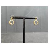 Fashion Jewelry Collection with Gold-Tone Chain, Earrings, and Brooches - display not inc