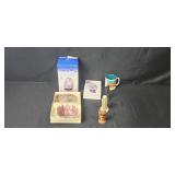 Hawaii Collectibles Lot: Hilo Hattie Mug, Tiki Figures, VHS, Salt Lamp Box, Hallmark Cards