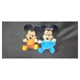 Vintage Tomy Lights Alive Game, Techniques of Problem Solving Deck A, and Pair of Mickey and Minnie Plush Toys