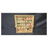 Vintage Games and Toys Collection with Po-Ke-No, Frustration Ball, Loop Craft, ABC Board and Die-Cast Vehicles