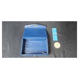 Collection of Office Desk Organizers and DYMO Label Maker with Accessories