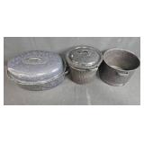 Graniteware Pot Set and Burnco Steak and Rib Carving Set