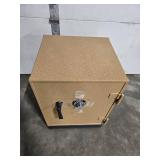Meilink Steel Fire-Insulated Safe with Combination Lock and Key - combination needs to be reset