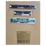Meilink Steel Fire-Insulated Safe with Combination Lock and Key - combination needs to be reset