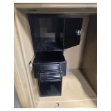 Meilink Steel Fire-Insulated Safe with Combination Lock and Key - combination needs to be reset