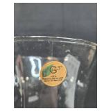 Lot of 2 Table Lamps with Oil Lamp and Glass Shade plus Recycled Glass Vase