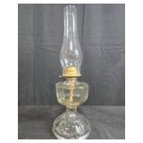 Lot of 2 Table Lamps with Oil Lamp and Glass Shade plus Recycled Glass Vase