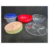 Large Collection of Kitchenware, Food Containers, Bowls, and Recipe Cards
