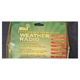 Assorted Home Hardware Supplies, Fasteners, Tools, Weather Radio & Storage Bin