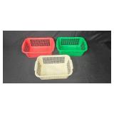 Assorted Plastic Storage Baskets and Organizers