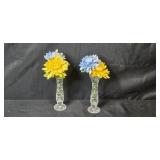 Collection of Vintage Glass Vases, Royal Bavaria Mug, Pilgrim Pitcher, and Vase Fillers