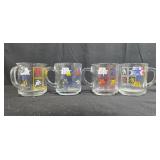 Set of Vintage Glass Mugs and Tumblers - 1976 Bicentennial and 1984 Olympics