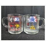 Set of Vintage Glass Mugs and Tumblers - 1976 Bicentennial and 1984 Olympics