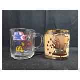 Set of Vintage Glass Mugs and Tumblers - 1976 Bicentennial and 1984 Olympics